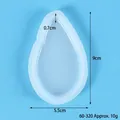 Detailed view of teardrop silicone mold for resin art with 9x5.5x0.7cm dimensions - 60-320 Water Drop Shape 3