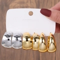 6-Pair Set Gold Silver Large Hoops (YW00024)