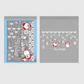 Weihnachtsmann und Schneemann Fensteraufkleber für festliche Dekoration in 144x78cm - HM92029 (Statisch Kleberfrei) / 30*90cm*2 Stk