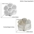 Moule silicone fleur pour plateau de rangement et coupelle de 10,8 cm finie - Moule à Boîte à Savon Fleur Arrondie à Six Pétales-03