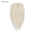 Sleek platinum blonde synthetic ponytail hair clip extension for high crown hairstyles - Platinum