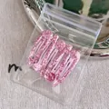 Lot de cinq pinces BB goutte d'eau à paillettes roses avec finition scintillante - Poudre Brillante / Poire Rose