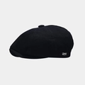 Detalle de gorra octogonal negra de algodón con logotipo DYX bordado blanco en el lateral - Negro