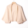 Eleganter beiger Kaschmir-Strickschal für Damen, weicher warmer Winterumhang im Minimal-Stil - Beige
