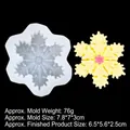 Moule silicone flocon de neige 3D avec échantillon de cire pour bougies artisanales - 1# (B507) / Transparent