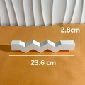White wave-shaped plaster jewelry display stand base, 23.6 cm length for counter props - White Plaster Zigzag Display Strip