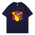 T-shirt bleu marine fête des pères avec imprimé Happy Father's Day et motif de cravate - XS / Style 317 / Bleu marine