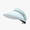 Foldable light blue ice silk sun visor with wide brim and adjustable black strap - Adjustable / Lake Blue