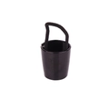 Minimalist black ponytail cuff with high elastic hair tie on a white background - Cylinder Style / Black