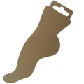 Brown kraft paper foot shaped anklet display card with hanging hole for jewelry packaging - 10Fk - 350g Imported Kraft Paper (Blank)