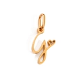Gold stainless steel letter G pendant with heart design for DIY bracelets and necklaces - Letter G / Gold
