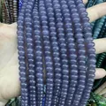 Lavender natural stone abacus beads for DIY jewelry making in translucent purple - Smoky Purple Jade / 5*8mm (approx. 73 pcs/strand)