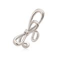 Polsino auricolare a fiocco in argento con rame lucido e micro zirconi - Stile CE00825YH / Argento