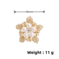 Gold star brooch with pearls and rhinestones measuring 36mm and weighing 11g - KC Gold Camellia
