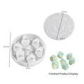 Moule en silicone pour boîte de rangement de dés à cœur avec couvercle rond - Moule à dés motif cœur n° 3