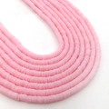 Pink polymer clay disc beads for DIY handmade bracelets jewelry making 4mm 6mm - Light Pink