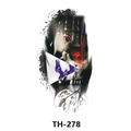 Waterproof temporary tattoo featuring a crowned skull with colorful watercolor ink TH-278 - Th-278 / 210*148mm