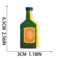 Detailed embroidery patch of a spirit bottle with dimensions 6.5cm x 3cm on white backdrop - No. 23