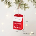 Christmas iron mailbox ornament in red with Letters for Santa text hanging on tree - Iron Mailbox