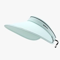 Foldable mint green ice silk sun visor hat with wide brim and black trim - Adjustable / 23H041 Style (Normal Windproof Rope) / Blue