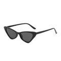 Occhiali da sole neri cat-eye con montatura triangolare e protezione UV da donna - Montatura Nera Lente Grigio Nero
