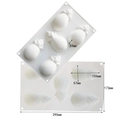 6-cavity pineapple silicone mold for mousse cakes and chocolate DIY baking crafts - 5-Cavity Pineapple