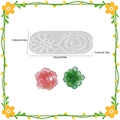 Silicone mold for rose flower resin crafts with dimensions 24x13.8cm for DIY jewelry - 2-Cavity Curled Flowers / White