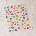 Adesivi per unghie con fiori 3D colorati con trama in resina a rilievo in vari colori - TK-028 (Fiori 3D Colorati)