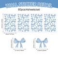 Detailed sheet dimensions of watercolor blue bow and polka dot wall decals for nursery - Blue Bow Polka Dot (CT24Y11082T_T) / 20x30cm