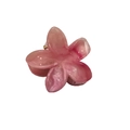 Pink gradient floral claw clip with marble texture and glitter for women hairstyles - Marble Frangipani Claw Clip / Rainbow