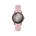 Montre à quartz minimaliste pour femme avec bracelet élastique rose et cadran dégradé - Rose