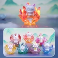 Translucent Nine-Tailed Fox crystal blind box figurine with pearlescent gradient finish - Shanhai Spirit Fox Box 6 / Full Box Set