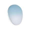 Blue and white gradient egg-shaped hairbrush with soft detangling plastic bristles - Matte Gradient Sky Blue