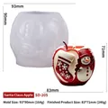 3D-Apfel-Silikonform mit Weihnachtsmann-Muster für DIY Weihnachtskerzen-Dekoration - Weihnachtsmann Apfel SD-205