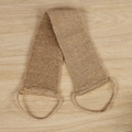 Exfoliating jute back scrubber towel with durable rope handles for body washing - Jute Back Scrubber Strap (58*10CM)