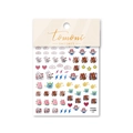 Stickers nail art 3D gaufrés to1296 avec motifs lapin et fleurs texture broderie - Style Lapin et Ours Brodé (to1296)