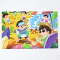 24-piece wooden kids puzzle featuring a vibrant cartoon summer beach and surfing scene - Summer Beach