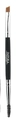 Dual-ended eyebrow brush with spoolie and angled bristles for precision makeup - Dual-ended Eyelash Spoolie (Black)