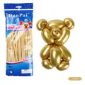 Metallisch goldene Modellierballons Set mit 100 Stück für Party Figuren Design - 100 Stk/Packung / Metallic-Gold