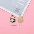 Christmas tree alloy enamel pendant charm with festive red and green colors 17x29mm - Large Christmas Tree (F299-1) / 10 Pieces/Pack (17*29mm)