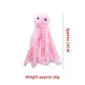 Pink plush octopus cat toy with catnip, 19cm tall soft stuffed animal for pets - Pink Octopus