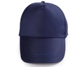 Classic navy blue cotton baseball cap in solid color with adjustable strap - Polyester - Navy Blue
