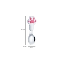 Cat paw stainless steel spoon with white and pink silicone handle measuring 10.3cm - 304 Pink Silicone Cat Claw Small Spoon