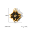 Detailed technical diagram of palm eye pendant with precise size and weight dimensions - Square Black Starburst Style (HC-N40194)