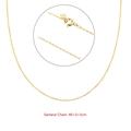 S925 sterling silver golden chain necklace with 40+5+5cm length and clasp details - Basic Chain / 40+5+5cm / Gold
