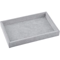 Gray velvet jewelry display tray with 100 slots for rings and earrings storage - 23*15*3cm Gray Empty Tray