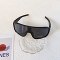 Kids sports sunglasses in black wrap-around frame with UV400 protection lenses - Black