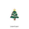Detailed view of enamel Christmas tree brooch with size dimensions 2.0cm x 2.6cm - Christmas Tree
