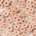 Perline piatte rotonde in argilla polimerica rosa antico per gioielli DIY e bracciali - Caffè Chiaro