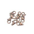 Batch of bronze alloy lobster clasps for DIY jewelry making and keychain repair - Antique Red Copper